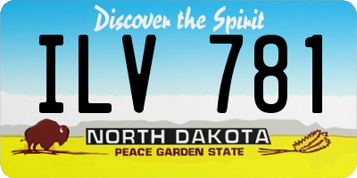 ND license plate ILV781