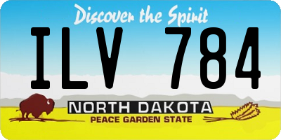 ND license plate ILV784