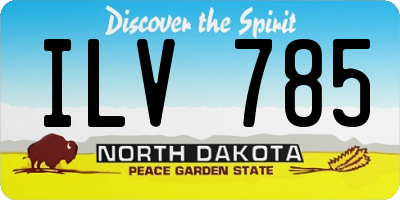 ND license plate ILV785