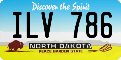 ND license plate ILV786