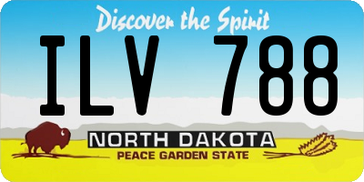 ND license plate ILV788