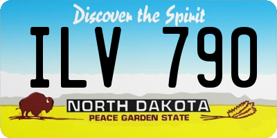 ND license plate ILV790