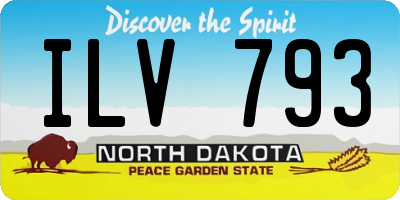 ND license plate ILV793