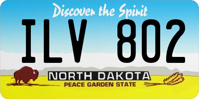 ND license plate ILV802