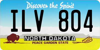 ND license plate ILV804