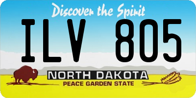 ND license plate ILV805
