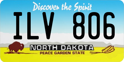 ND license plate ILV806