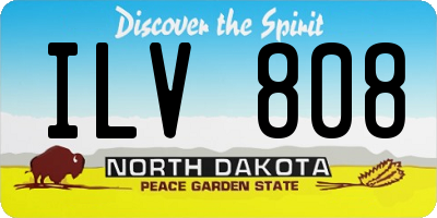 ND license plate ILV808