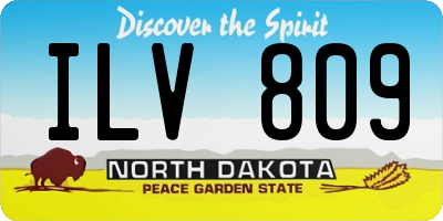 ND license plate ILV809