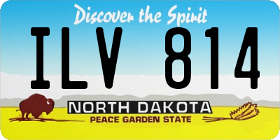 ND license plate ILV814