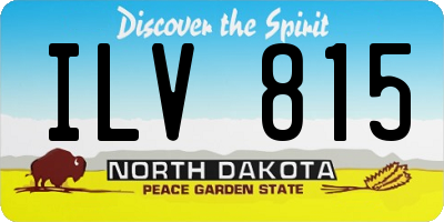 ND license plate ILV815