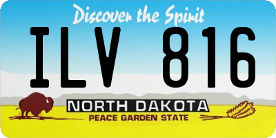 ND license plate ILV816