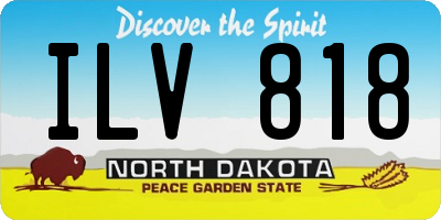ND license plate ILV818