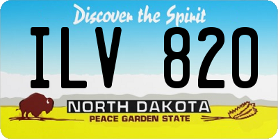 ND license plate ILV820