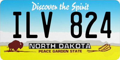 ND license plate ILV824