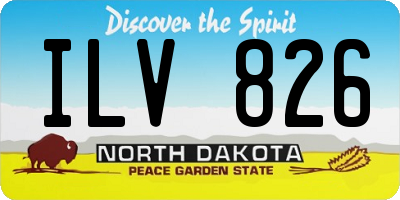 ND license plate ILV826