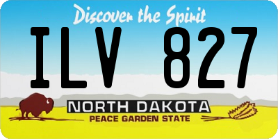 ND license plate ILV827