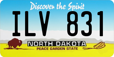 ND license plate ILV831