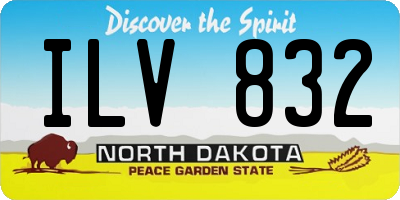 ND license plate ILV832