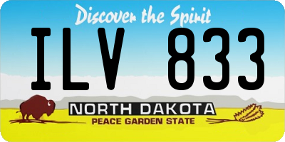 ND license plate ILV833