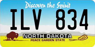ND license plate ILV834