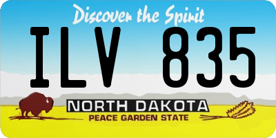 ND license plate ILV835