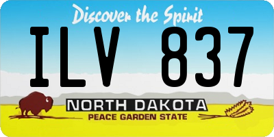 ND license plate ILV837