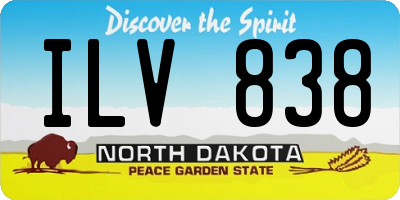 ND license plate ILV838