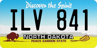 ND license plate ILV841