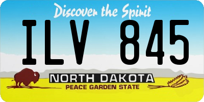 ND license plate ILV845