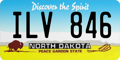 ND license plate ILV846