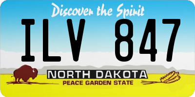 ND license plate ILV847