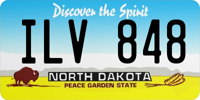 ND license plate ILV848