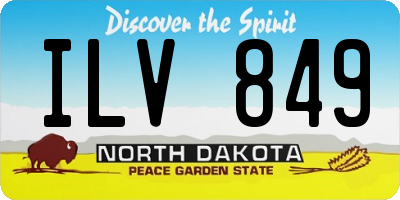 ND license plate ILV849