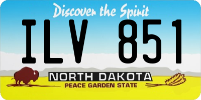 ND license plate ILV851