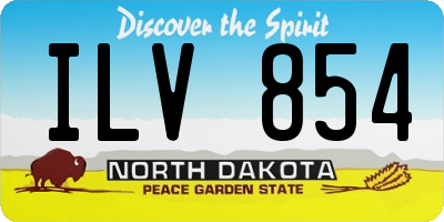 ND license plate ILV854