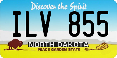 ND license plate ILV855
