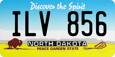 ND license plate ILV856