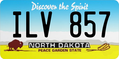 ND license plate ILV857