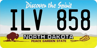 ND license plate ILV858