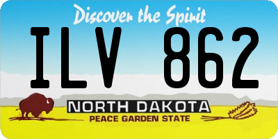 ND license plate ILV862