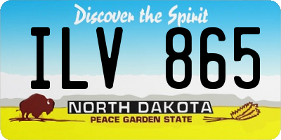 ND license plate ILV865