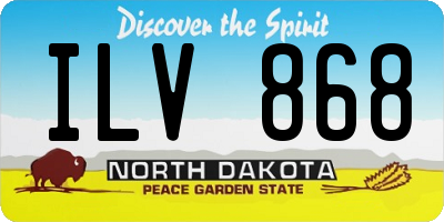 ND license plate ILV868