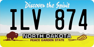 ND license plate ILV874