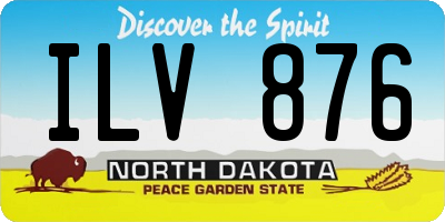 ND license plate ILV876