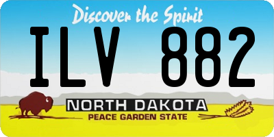 ND license plate ILV882