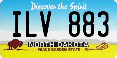 ND license plate ILV883