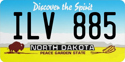 ND license plate ILV885