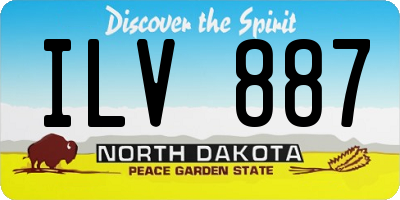 ND license plate ILV887