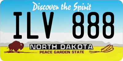 ND license plate ILV888